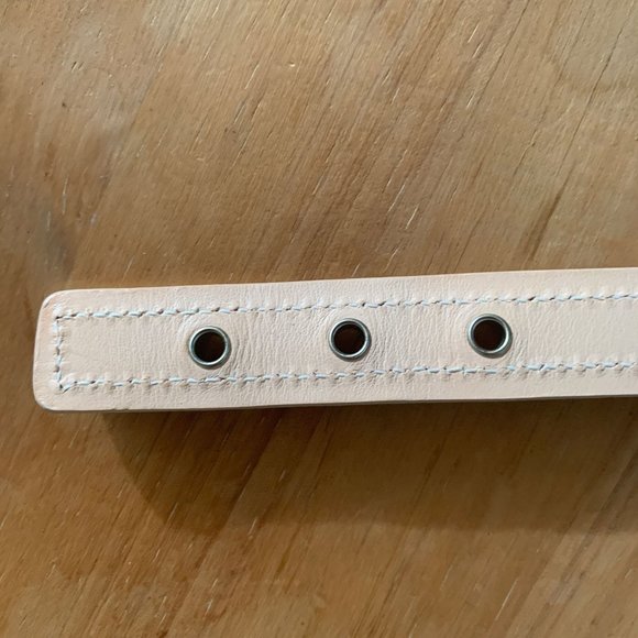 Coach red and tan leather bracelet with silver buckle - Picture 5 of 5